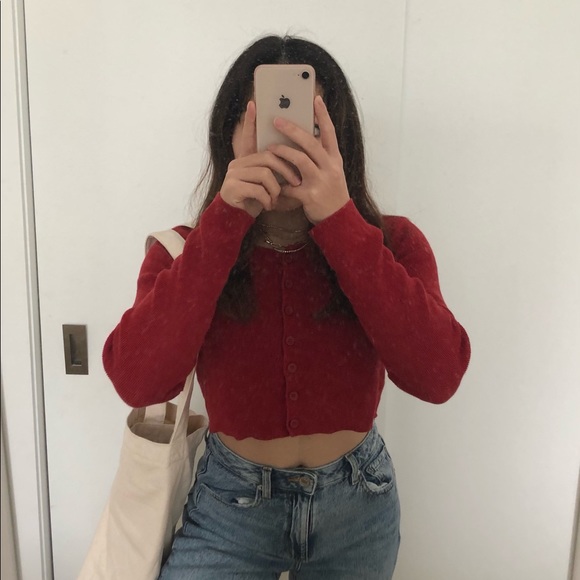 BRANDY MELVILLE Knitted copped cardigan